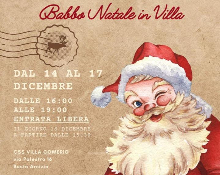 babbo natale in villa bustoarsizio