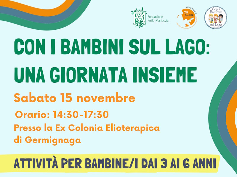 con i bambini sul lago