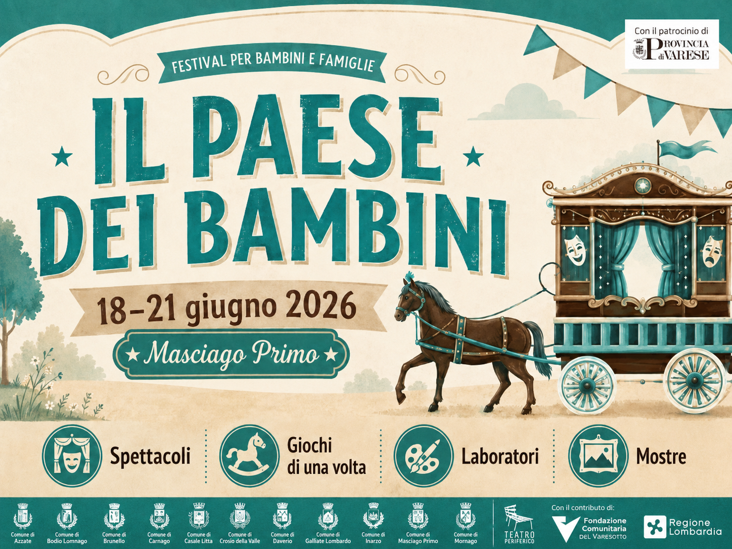 Il Paese dei Bambini a Masciago Primo: spettacoli, giochi, pony e laboratori