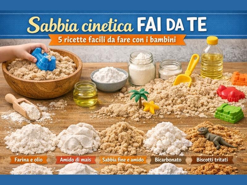 Sabbia cinetica fai da te: 5 ricette facili da fare con i bambini