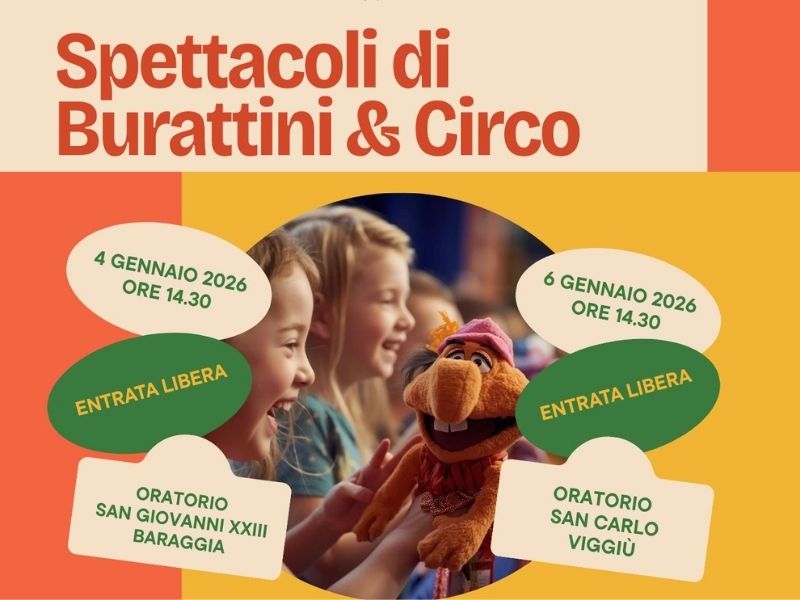 Spettacoli di burattini e circo a Viggiù e Baraggia