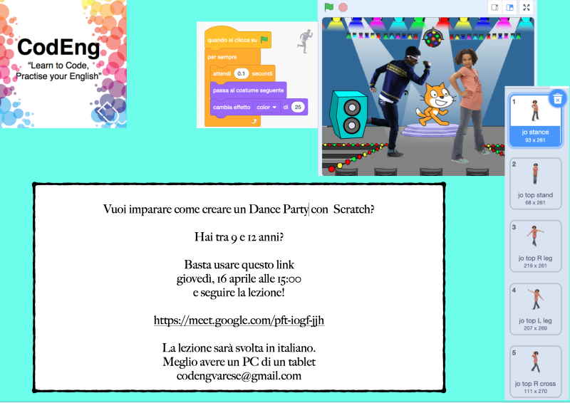 Creare un Dance Party con il laboratorio gratuito CodEng