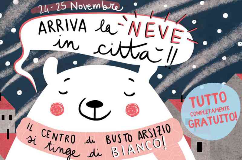 Arriva la NEVE in città a Busto Arsizio